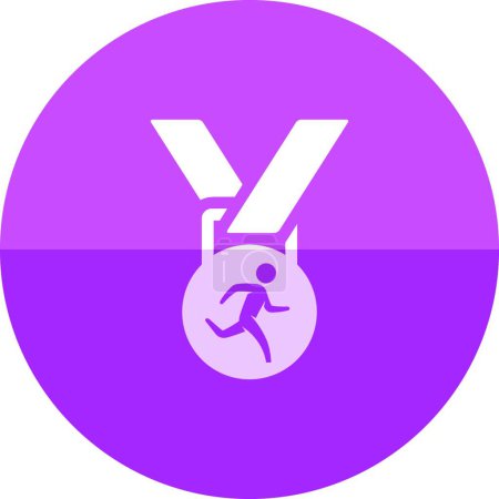 Illustration for "Circle icon - Athletic medal" - Royalty Free Image
