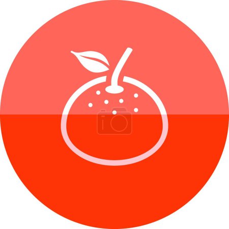 Téléchargez les illustrations : "Icône cercle - Illustration vectorielle orange" - en licence libre de droit