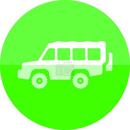 Illustration for Circle icon - Offroad car vector illustration - Royalty Free Image
