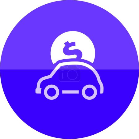 Illustration for "Circle icon - Car piggybank" - Royalty Free Image