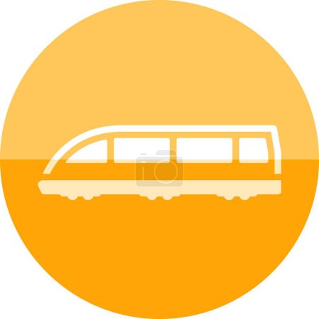Ilustración de Icono del círculo - Ilustración del vector de tranvía - Imagen libre de derechos
