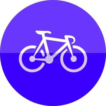 Téléchargez les illustrations : "Icône de cercle - vélo de piste" - en licence libre de droit