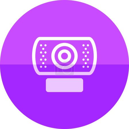 Illustration for Circle icon - Webcam vector illustration - Royalty Free Image