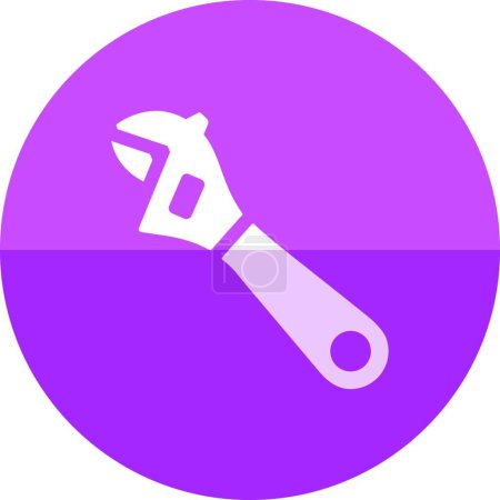 Illustration for "Circle icon - Wrench vector illustration" - Royalty Free Image