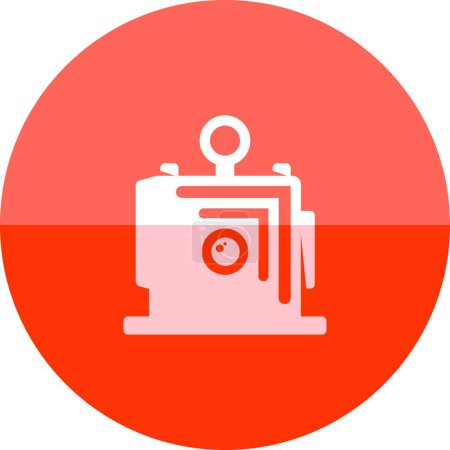 Illustration for Circle icon - Large format camera vector illustration - Royalty Free Image