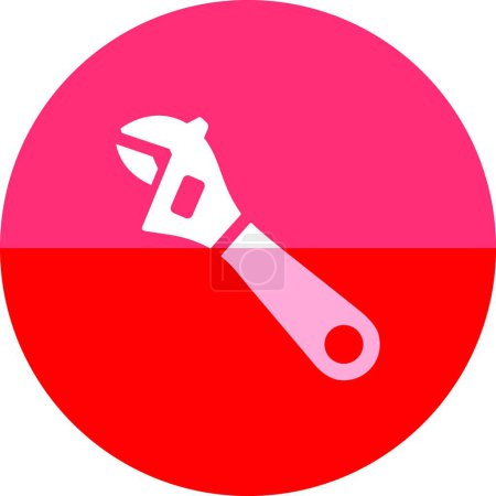 Illustration for Wrench web icon, vector illustration - Royalty Free Image