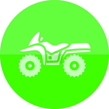 Téléchargez les illustrations : Icône de cercle - Illustration vectorielle de véhicule tout terrain - en licence libre de droit