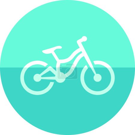 Illustration for Circle icon - Mountain bike - Royalty Free Image