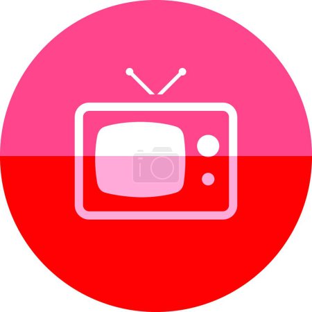 Illustration for Circle icon - Television vector illustration - Royalty Free Image