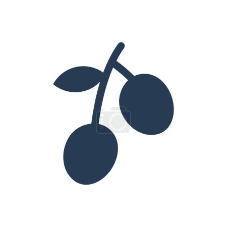 Téléchargez les illustrations : Icône olives, illustration vectorielle simple - en licence libre de droit
