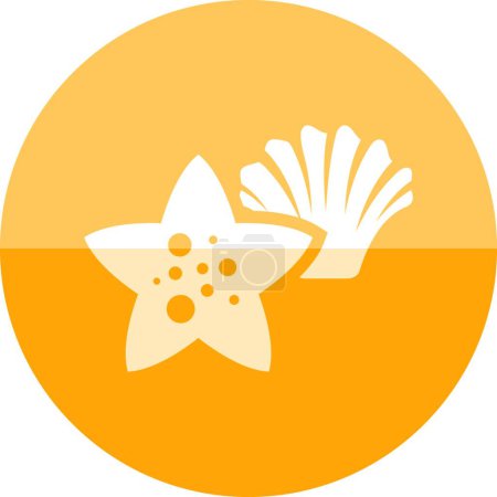 Ilustración de Icono del círculo - Ilustración del vector estrella de mar - Imagen libre de derechos