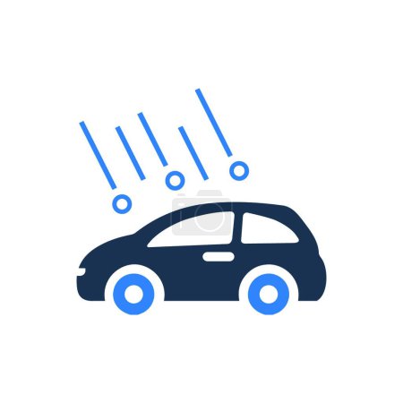 Illustration for Hail Damage Vector Icon - Royalty Free Image