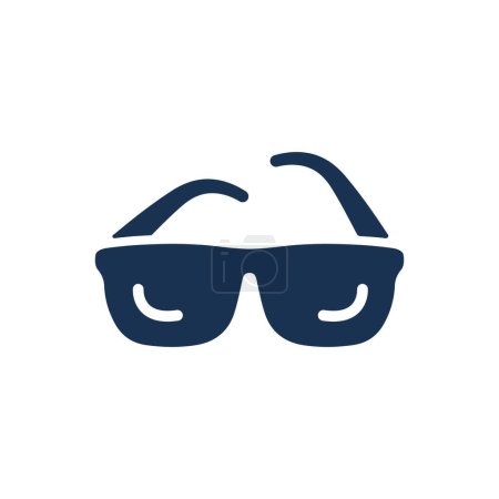 Téléchargez les illustrations : Icône de lunettes de soleil, illustration vectorielle simple - en licence libre de droit