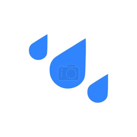 Téléchargez les photos : Icône de pluie, illustration vectorielle simple - en image libre de droit