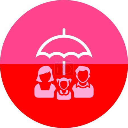Illustration for Family umbrella, simple vector illustration - Royalty Free Image