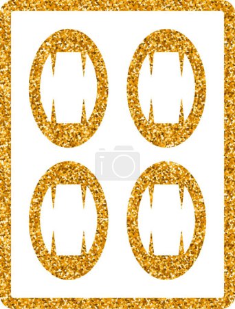 Ilustración de Gold Glitter Icon - Pills - Imagen libre de derechos