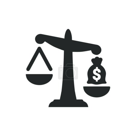 Téléchargez les illustrations : Icône Balance financière. Fichier EPS vectoriel méticuleusement conçu - en licence libre de droit