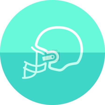 Illustration for Circle icon. Football helmet, vector illustration - Royalty Free Image