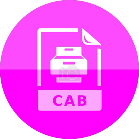 Illustration for Cab file format, simple vector illustration - Royalty Free Image