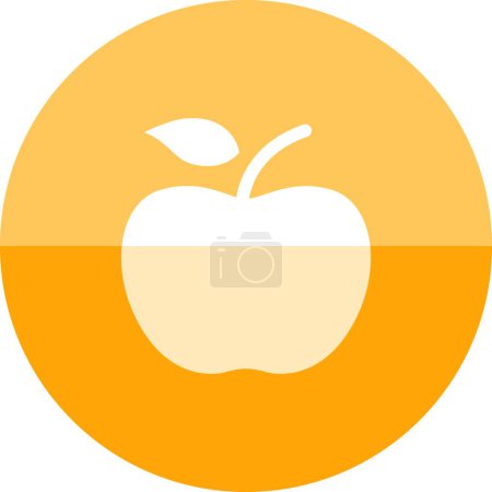 Téléchargez les illustrations : Icône cercle, Pomme, illustration vectorielle moderne - en licence libre de droit