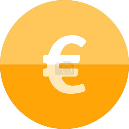 Téléchargez les illustrations : Symbole euro, illustration vectorielle simple - en licence libre de droit