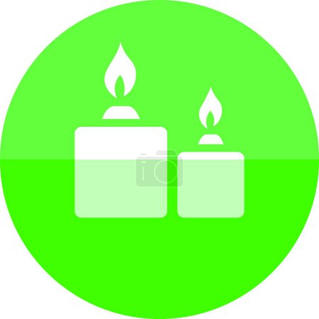 Illustration for Circle icon, Candles, modern vector illustration - Royalty Free Image
