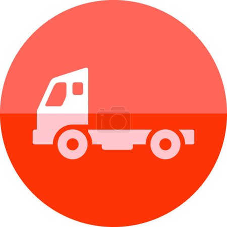 Illustration for Container truck, simple vector illustration - Royalty Free Image