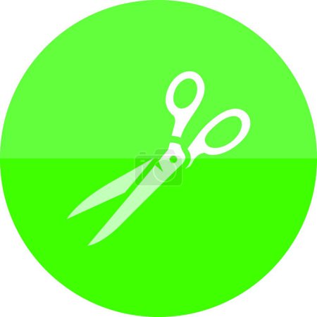 Illustration for Circle icon. Scissor vector illustration - Royalty Free Image