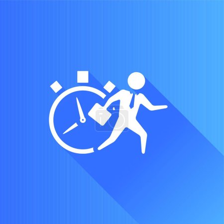 Téléchargez les illustrations : "Metro Icon - Horloge pour hommes d'affaires
" - en licence libre de droit