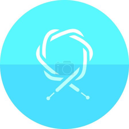 Illustration for Circle icon. Bicycle cable, vector illustration - Royalty Free Image
