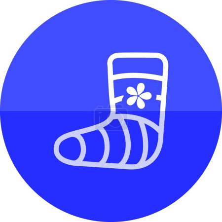 Illustration for Circle icon. Injured foot, modern vector illustration - Royalty Free Image