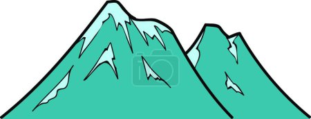 Illustration for Mountains hand hand illustration - Royalty Free Image