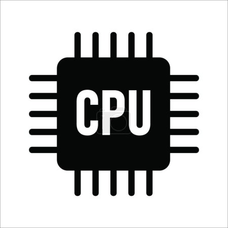 Photo for Computer cpu vector icon - Royalty Free Image