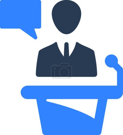 Illustration for "Conference icon" web icon vector illustration - Royalty Free Image