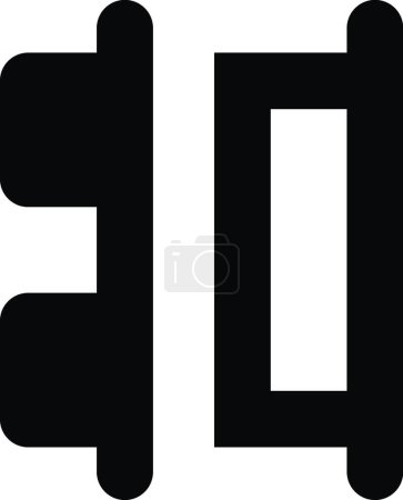 Ilustración de Alinear horizontal derecha distribuir icono - Imagen libre de derechos