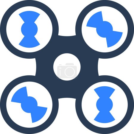 Illustration for Airdrone icon. Vector EPS file - Royalty Free Image