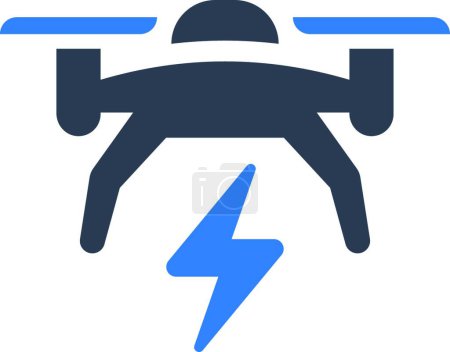 Illustration for Drone power icon. Vector EPS file - Royalty Free Image