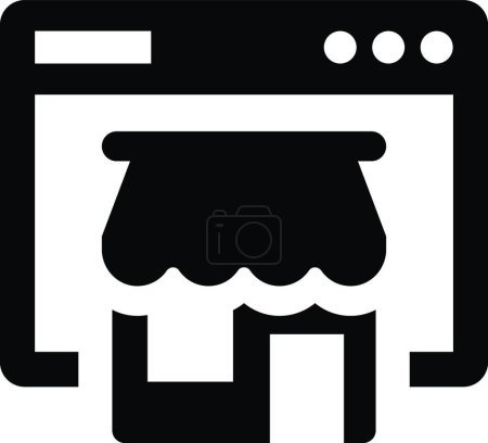 Illustration for Online store icon vector illustration - Royalty Free Image