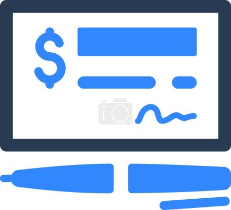 Illustration for "Bank check icon" web icon vector illustration - Royalty Free Image
