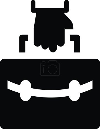 Téléchargez les illustrations : "Portefeuille d'affaires icône "illustration vectorielle icône web - en licence libre de droit