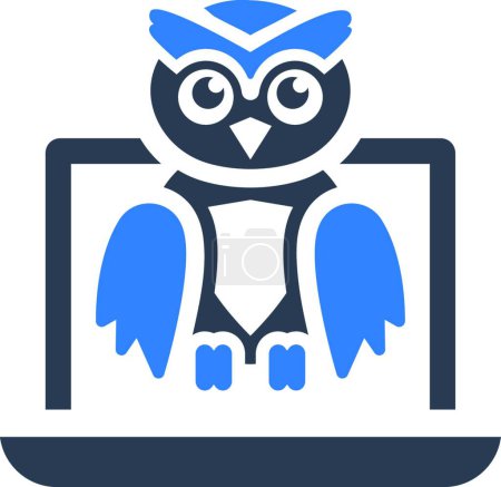 Illustration for Online education web icon, vector illustration - Royalty Free Image