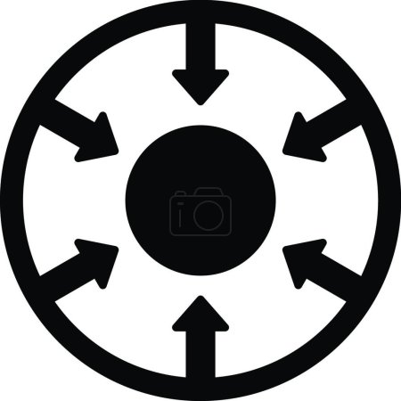 Téléchargez les illustrations : "Icône de centralisation "illustration vectorielle d'icône web - en licence libre de droit