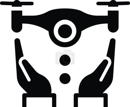 Illustration for "Air drone icon" web icon vector illustration - Royalty Free Image