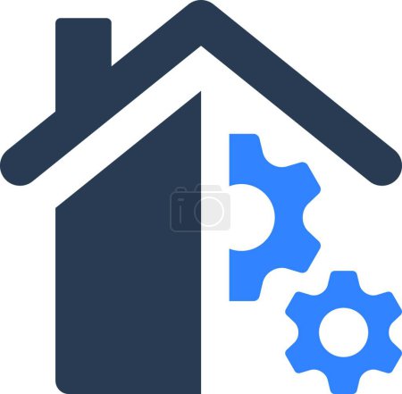 Ilustración de Icono de control del hogar inteligente - Imagen libre de derechos