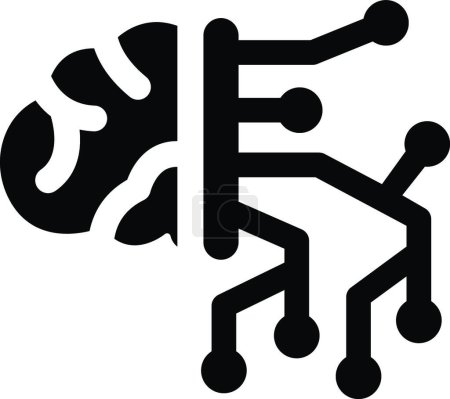 Ilustración de Icono de inteligencia artificial vector ilustración - Imagen libre de derechos