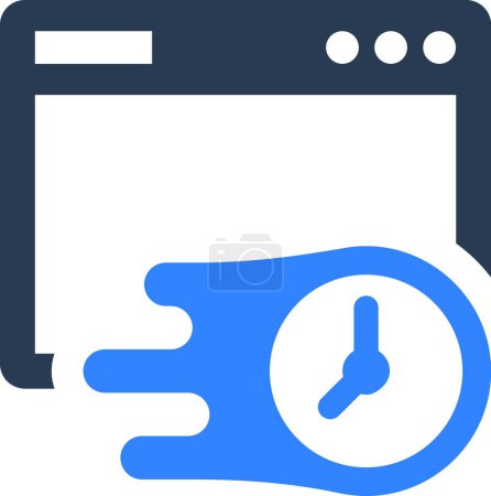Illustration for "Web response time icon" web icon vector illustration - Royalty Free Image