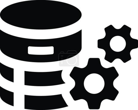 Illustration for "Database setting icon" web icon vector illustration - Royalty Free Image