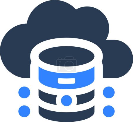 Illustration for Cloud database icon vector illustration - Royalty Free Image