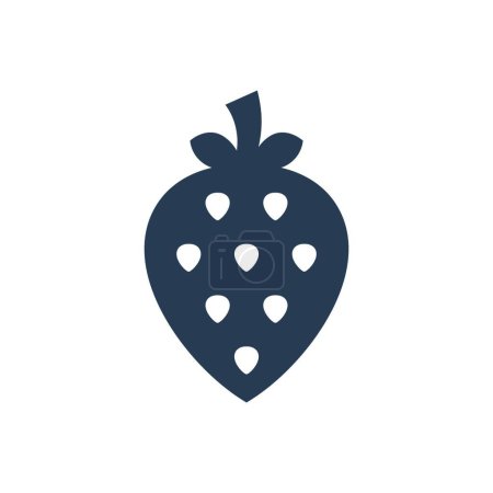 Téléchargez les illustrations : Illustration vectorielle de fraise biologique fraîche - en licence libre de droit