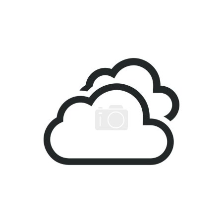 Ilustración de Nubes icono vector ilustración - Imagen libre de derechos